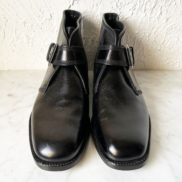 Vintage Florsheim Imperial Custom Made Black Leather Monk Strap Jodhpur Boots 9 main image 8